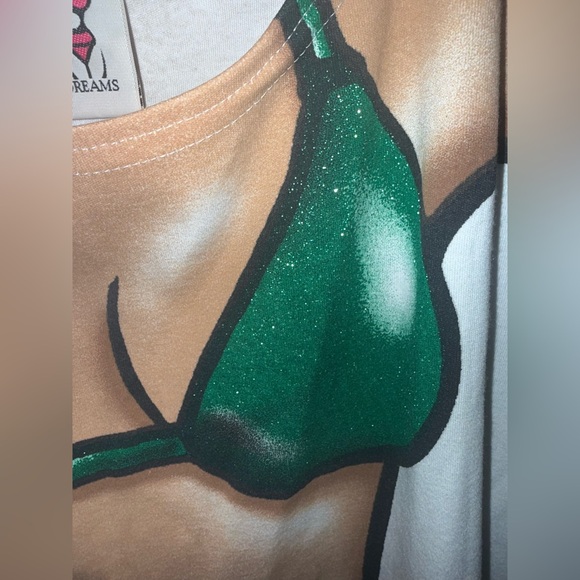 Vintage Bikini Tshirt Swim Cover Up - Picture 5 of 6